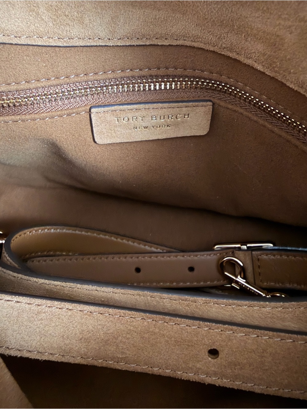 Tory Burch Charlie Suede Shoulder Bag - Picture 4 of 8